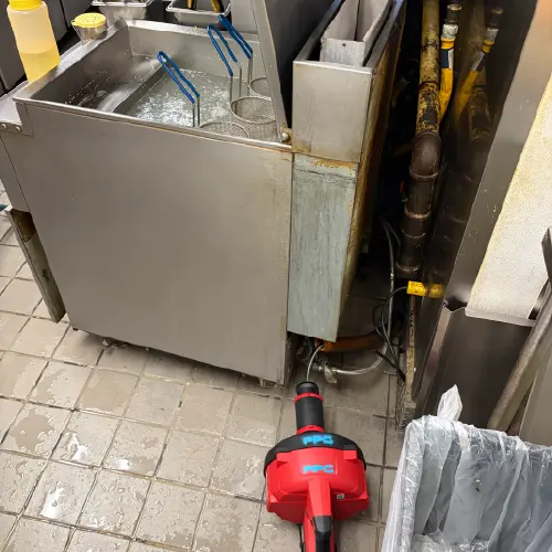 Restaurant drain cleaning, snaking, and jetting resolving a blocked kitchen drain line in the GTA – Professional Plumbing Group