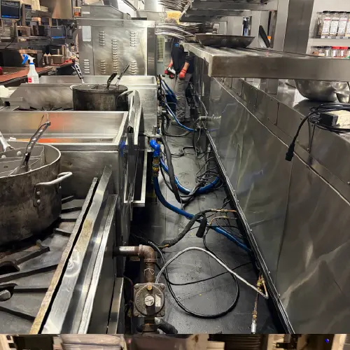 Restaurant plumbing technician servicing a commercial kitchen in the GTA where timing and cleanliness matter – Professional Plumbing Group